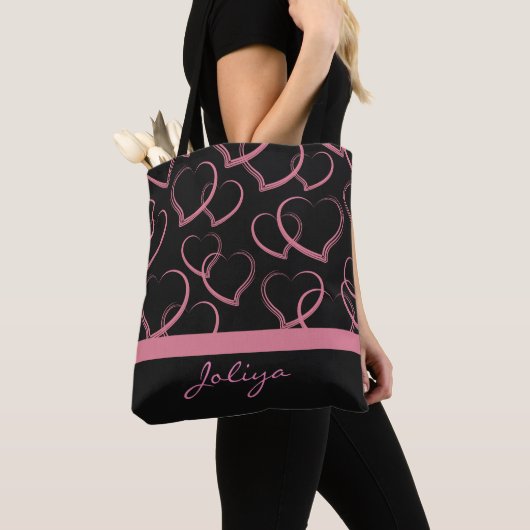 rosa Herzmuster Tasche (Von Nahem)