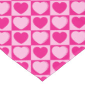 Rosa Herzmuster Tischdecke (Schrägansicht)