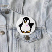 Rosa Herzpenguin-Button Button (Beispiel)