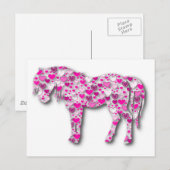 Rosa - Herzpferd Postkarte (Vorne/Hinten)