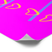 Rosa Herzrolle Poster (Ecke)
