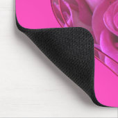 Rosa Herzrose Mousepad (Ecke)