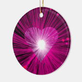 Rosa Herzrunder Ornament (Links)