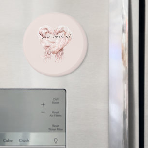 Rosa Herzschal Rosaroter warmer Schal Magnet