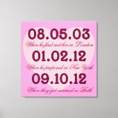 Rosa Herzspezialtermine Gestohlene Leinwand (Vorderseite)