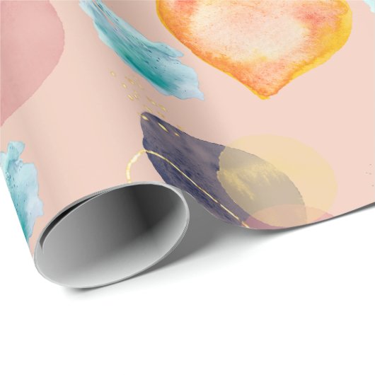 Rosa Herzstil Geschenkpapier (Rolleneckpunkt)