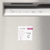 Rosa Herzstruktur speichern Sie das Datumsfenster Magnet (In Situ (Geschirrspüler))