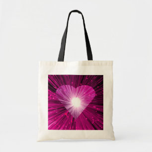 Rosa Herztosack Tragetasche