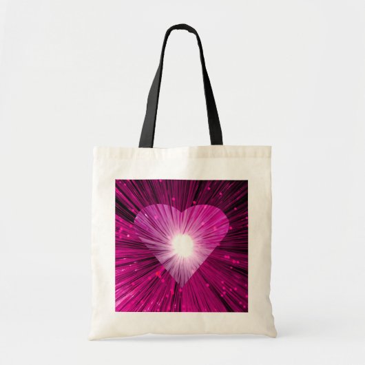 Rosa Herztosack Tragetasche (Vorne)