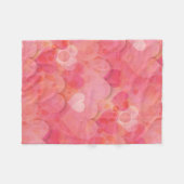 Rosa Herzträume Fleecedecke (Vorderseite (Horizontal))