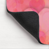Rosa Herzträume Mousepad (Ecke)