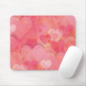 Rosa Herzträume Mousepad (Mit Mouse)