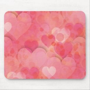 Rosa Herzträume Mousepad