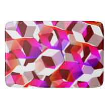 Rosa Hexagone und mehr Farben, dunkelroter Hinterg