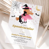 Rosa Hexe Halloween Einladung
