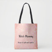Rosa Hexe-Mommy-funkelnd Design Tasche (Vorderseite)