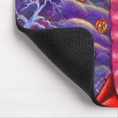 Rosa Hexe Mousepad (Ecke)