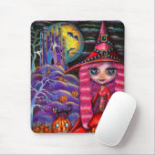 Rosa Hexe Mousepad (Mit Mouse)