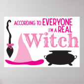 Rosa-Hexe Poster (Vorne)