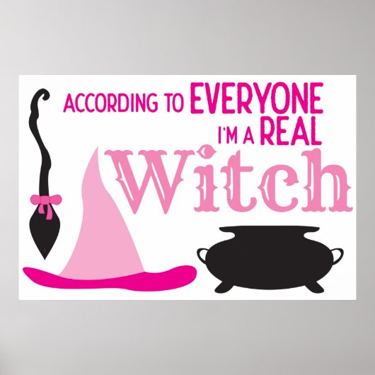 Rosa-Hexe Poster (Vorne)