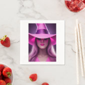 Rosa Hexe Serviette (Beispiel)