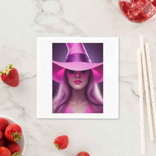 Rosa Hexe Serviette (Beispiel)