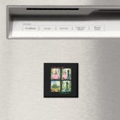 Rosa Hexe wird gut mit grüner Halloween-Hexe Magnet (In Situ (Geschirrspüler))