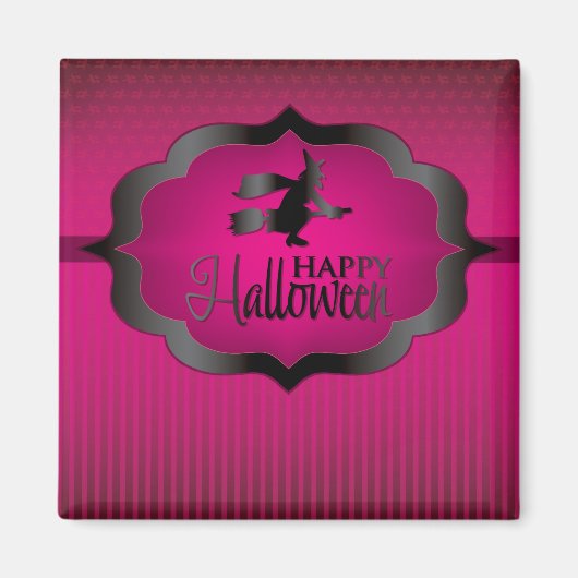 Rosa Hexengestalt Magnet (Vorne)