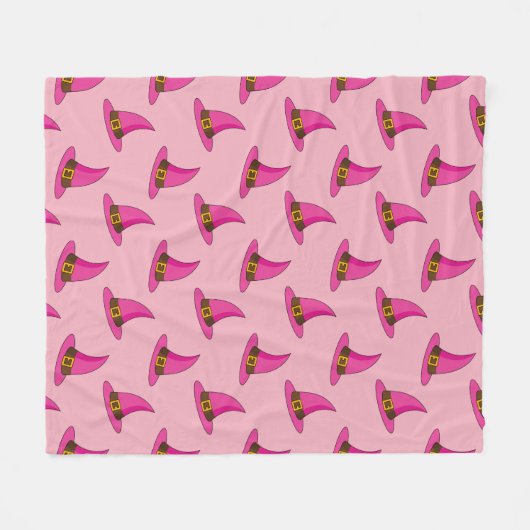 Rosa Hexenhut Fleecedecke (Vorderseite (Horizontal))