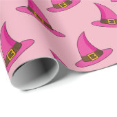 Rosa Hexenhut Geschenkpapier (Rolleneckpunkt)
