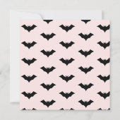 Rosa Hexenhut Halloween jedes Jahr zum Geburtstag Einladung (Rückseite)