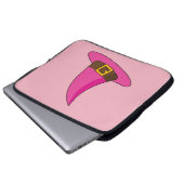 Rosa Hexenhut Laptopschutzhülle (Vorne Knopf)