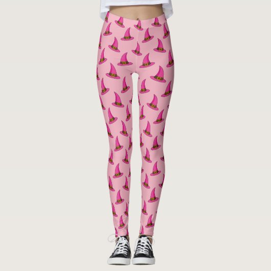 Rosa Hexenhut Leggings (Vorderseite)