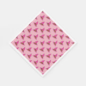 Rosa Hexenhut Serviette (Ecke)