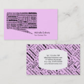 Rosa HI u. hallo! in unterschiedlichem Languanges Visitenkarte (Vorne/Hinten)