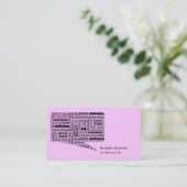 Rosa HI u. hallo! in unterschiedlichem Languanges Visitenkarte (Stehend Vorderseite)