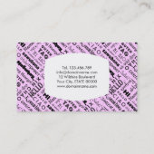 Rosa HI u. hallo! in unterschiedlichem Languanges Visitenkarte (Rückseite)