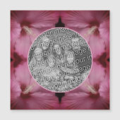 Rosa Hibisken Blumen Erstellen Sie Ihr eigenes Fot Magnetkarte (Vorderseite)