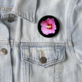 Rosa Hibiskus Abzeichen Button (Beispiel)