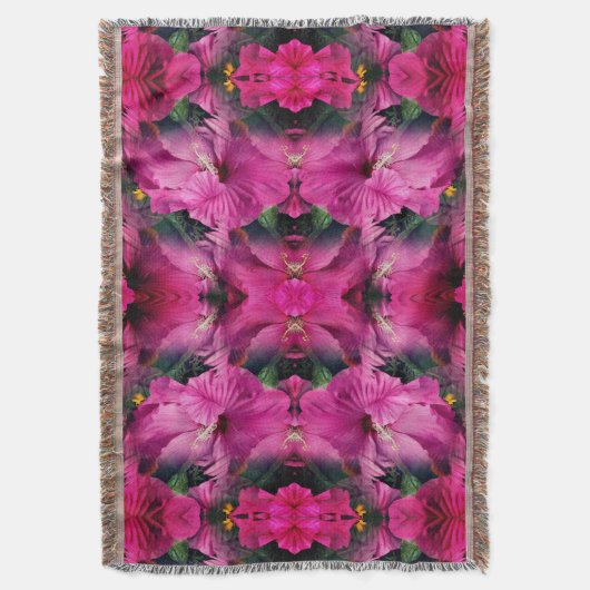 Rosa Hibiskus Blume Abstrakt Decke (Vorderseite Vertikal)