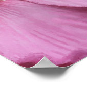 Rosa Hibiskus Blume Aquarellfarben Foto Malerei Poster (Ecke)