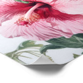 Rosa Hibiskus Blume Art Print Poster (Ecke)