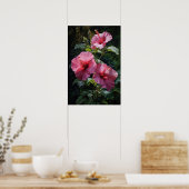 Rosa Hibiskus Blume Art Print Poster (Küche)