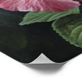 Rosa Hibiskus Blume Art Print Poster (Ecke)