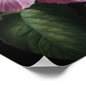 Rosa Hibiskus Blume Art Print Poster (Ecke)