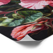 Rosa Hibiskus Blume Art Print Poster (Ecke)