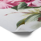 Rosa Hibiskus Blume Art Print Poster (Ecke)