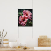 Rosa Hibiskus Blume Art Print Poster (Küche)