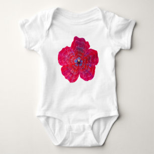 Rosa Hibiskus Blume Baby Bodysuit Baby Strampler