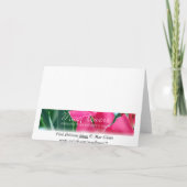 Rosa Hibiskus Blume Dankeskarte (Rückseite)